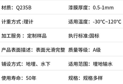 牡丹江热浸塑钢质保护管价格产品性能特点